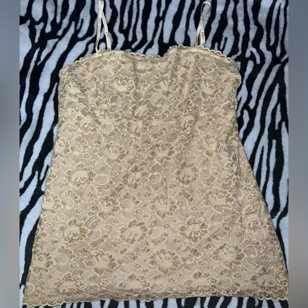 💛GUC💛 new york & co intimates camisole tan/cream